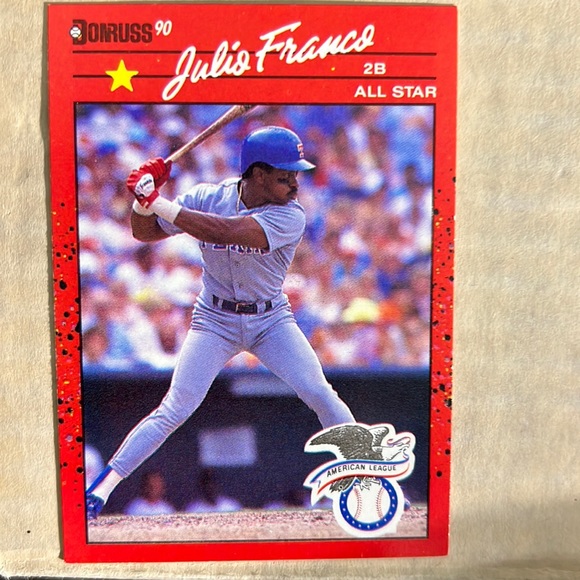 Julio Franco double error baseball card - Picture 1 of 10
